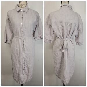 Tahari Light Gray Midi Dress